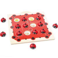 Wooden Cartoon Ladybug Design Kids Memory Training Game Chess