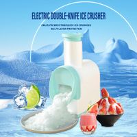 Electric Ice Crusher, Rechargeable Ice Slush Maker Household Snow Cone Smoothie Ice Block Making Razor Ice Machine
