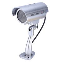 Fake Surveillance Camera with Flash LED Dummy Bullet Simulated CCTV Camera,Indoor Outdoor Use Good for Home/Office/Shop/Garage
