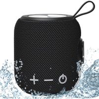 Portable Bluetooth Speaker,360 HD Surround Sound and Rich Stereo Bass for Travel and Party(black)