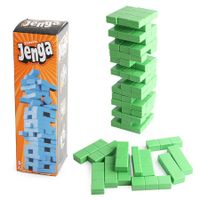 Gaming Jenga Game Building Block Stacking Tower Game for Fortnite Fans Children Interaction Toys (Green)