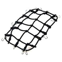 1/10 RC Elastic Luggage Net with Hook for 1:10th RC Vehicles RC Crawler Truck Car D90 TRX4 Roof Rack (Black)