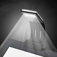 Clip On Book Light USB Rechargeable LED Reading Lamp Eye Care Double As Bookmark Desk & Bed Lamp Flexible with 4 Level Dimmable for Book, ipad and More (Black)