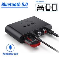 Bluetooth 5.0 Audio Receiver U Disk RCA 3.5mm 3.5 Aux Stereo Jack Music Wireless Adapter