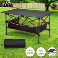 Portable Folding Camping Table Picnic Outdoor Foldable Desk Aluminium with Storage Carry Bag