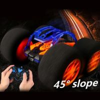 2.4G Indoor Remote Control Car with Soft Wheels,4CH Max 20km/H Vehicle 4WD Remote Control Monster Truck,Jumping RC Car for Aged 5 and up , Orange