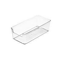 1pcs Stackable Pantry Organizer Bins,for Kitchen, Freezer, Countertops, Cabinets - Plastic Food Storage Container with Handles for Home and Office 19.6*9.5*6.2CM