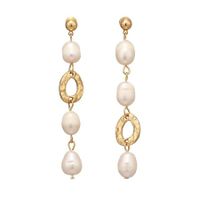 Classic Charm Vintage Natural Pearls Dangle Earrings