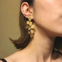 3 Styles Wearing Matte Leaf Geometric Earrings