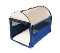 Medium Sized 62cm Long Portable Pet Carrier/House/Cage with Carrying Handle - Blue