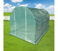Extra Large Arch Roof 3 Metre Garden Greenhouse Shed with Mesh Cover and Window Flaps