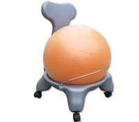 Exercise Gym Balance Ball Chair with Inflator - Orange