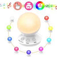 Atmosphere Table Lamp Changing Night Light Voice Control  RGB 7Colors Bedside Lamp Decoration Dimmable for Kids Bedroom