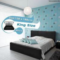 Black Gas Lift Storage Bed - King
