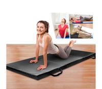 Tri-Fold Exercise Floor Mat-Black