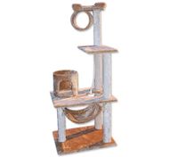 Cat Tree 155cm Gym Scratching Post 3 Levels - Brown & Cream