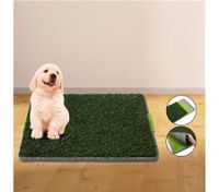 Dog Grass Toilet Pet Loo Pet Potty Training  Tray Pee Pad  Indoor  2 Mats