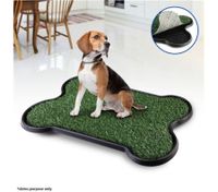 Dog Grass Toilet Indoor Pet Training Potty Pet Tray Loo Pee Pad 2 Mats