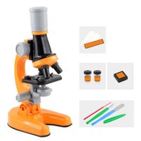 Kids Microscope Set Plastic Adjustable LED Science Microscope Toy