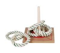 Regent Official 6 Quoits Set  Rope Ring Toss / Wooden Base