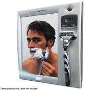 Anti-Fog Shower Shave Mirror with LED Light and LCD Digital Clock