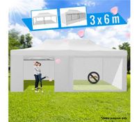 3 x 6 Metre Portable Outdoor White Pop Up Gazebo / Canopy