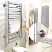 100W Heated Towel Rail - Wall Mounted 10 Bar Electrical Rack