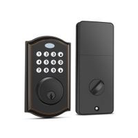 Keypad Deadbolt Lock, Keyless Entry Door Lock with 50 Codes,Electronic Deadbolt with Auto-Lock and Alarm, Top Security for Home and Office