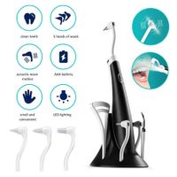 5 In 1 Dental Calculus Scaler Calculus Plaque Remover Teeth Stains Cleaner Water Flosser for Teeth Dental Oral Irrigator Water Teeth Cleaner for Home Travel, Black