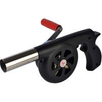 Portable Air Blower with Speed Control Manual Handle and Metal Fan Blade for Outdoor BBQ Camping