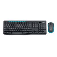 Wireless Combo MK270 Keyboard and Mouse, Black and Blue
