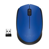 Wireless Mouse M171 RF Wireless+USB Optical 1000DPI Ambidextrous Blue