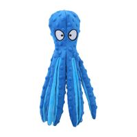 Octopus Squeaky Dog Toy, Puppy Teething Toys for Small Medium Dogs (Blue)