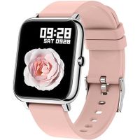 Smart Watch, Popglory Smartwatch with Blood Pressure for Android & iOS for Men Women (Pink)