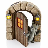 Dinosaur Resin Decorations Open The Door Home Yard Decoration