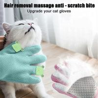 Pet Gloves For Cats To Float Hair Removal Dog Bath Massage,Green,Right Hand
