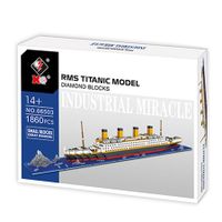 Micro Mini Blocks Titanic Model Building Set , 1860 Piece Mini Bricks Toy For Adults and Kids
