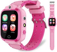 Kids Smart Watch for Boys Toys for 3-10 Year Old,1.44" HD Touch Screen,14 Puzzle Games,Dual Camera Video Recording Pedometer(Pink)