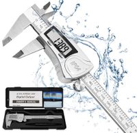 Digital Caliper, 0-150mm Stainless Steel Electronic Vernier Calipers, IP54 Waterproof Protection Design