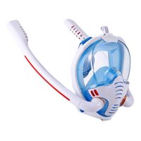 Full Face Silicone Snorkel Mask for Men Women Adults Youth Use ( size L/XL) White