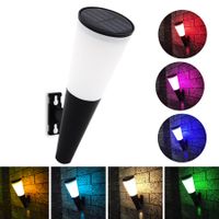 Solar LED Torch Wall Light Yard Balcony Decoration Lamp Modern Torch Design Colorful 2PCS