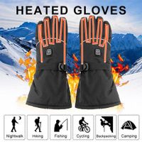 Electric Heated Gloves with Temperature Adjustment Lithium Batteries Heating Gloves for Motorcycle Cycling Ski Hiking Climb