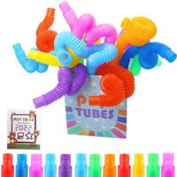 Pop Tubes Sensory Fidget Toys 24 Pack Fine Motor Skills & Learning For Toddlers for Kids Learning Toys