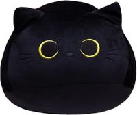 Black Cat Plush Pillow, Black Cat Stuffed Animal Plush Doll 30cm