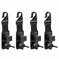 4 Pack Car Backseat Headrest Hook, Vehicle Universal Car Organizer Storage Hanger for Purse, Grocery Bags, Handbag and Backpack