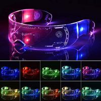 LED Glasses Party Luminous  Light Up Glasses Rave Costume Decoration Halloween DJ Glasses