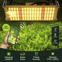 1000W LED Grow Light for Indoor Plants Full Spectrum Wireless Remote Control APP Timing Function Dimming