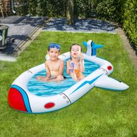 Air Plane Sprinkler Pool Outdoor 3-in-1 Inflatable PVC Splash Pad for Kids