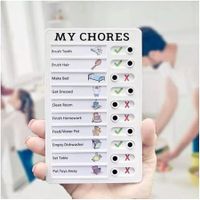 1pcs Diy blank Memo Plastic Board Chore Chart Reusable MY CHORES Checklist Daily Planner Responsibility Behavior