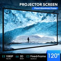 4K Projector Screen 120 Inch Large Home Movie Theatre HD 3D Fix Frame